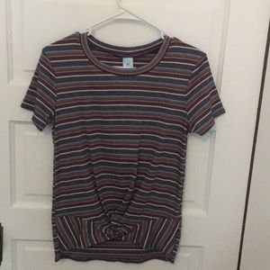 M. Fasis striped knot shirt